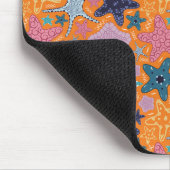Farbenfrohe Sternfische Mousepad (Ecke)