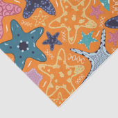 Farbenfrohe Sternfische Seidenpapier (Ausschnitt)