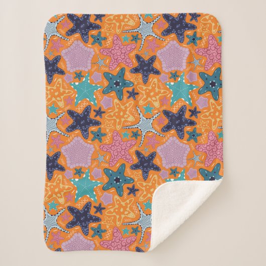 Farbenfrohe Sternfische Sherpadecke (Vorderseite)