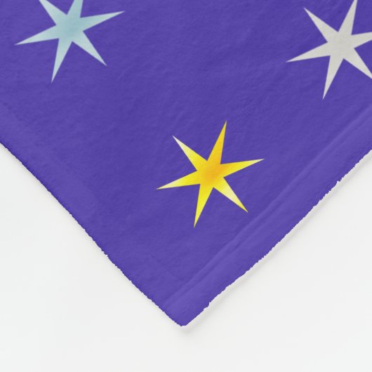 Farbenfrohe Sternmuster Fleecedecke (Ecke)