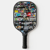 Farbenfrohe Sticker Pickleball Schläger (Rückseite)
