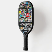 Farbenfrohe Sticker Pickleball Schläger (Links)