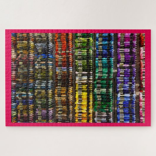 Farbenfrohe Stickerei Floss Thread Skeins Puzzle (Horizontal)