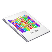 farbenfrohe Sticks für Blume Notebook Notizblock (Rechte Seite)