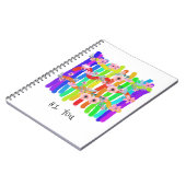 farbenfrohe Sticks für Blume Notebook Notizblock (Linke Seite)