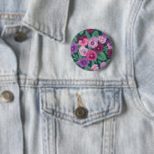 Farbenfrohe Stiefmütterchen auf dunkelgrünblau Button (Beispiel)