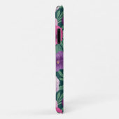 Farbenfrohe Stiefmütterchen auf dunkelgrünblau Case-Mate iPhone Hülle (Hinten/Rechts)