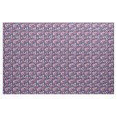 Farbenfrohe Stiefmütterchen auf tiefviolett Stoff (Yard (91,4 cm))