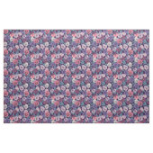 Farbenfrohe Stiefmütterchen auf tiefviolett Stoff (Fat Quarter (45,7 x 55,9 cm))