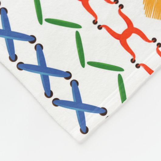 Farbenfrohe Stifte Fleecedecke (Ecke)