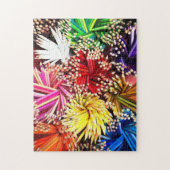 Farbenfrohe Stifte Lila Puzzle (Vertikal)