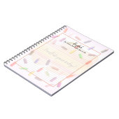 Farbenfrohe Stifte Notebook Notizblock (Linke Seite)