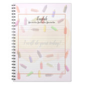 Farbenfrohe Stifte Notebook Notizblock (Vorderseite)