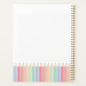 Farbenfrohe Stifte Personalisiert Lehrer Jahr Plan Planer (Rückseite)