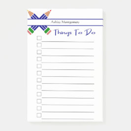 Farbenfrohe Stifte Post-it Klebezettel