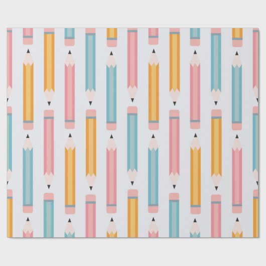 Farbenfrohe Stiftmuster Geschenkpapier (Flach)