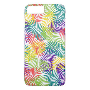 Farbenfrohe Stilelemente aus tropischen Palmenblät Case-Mate iPhone Hülle