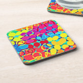 Farbenfrohe Stilelemente und Chic Spectrum Pattern Getränkeuntersetzer (Linke Seite)
