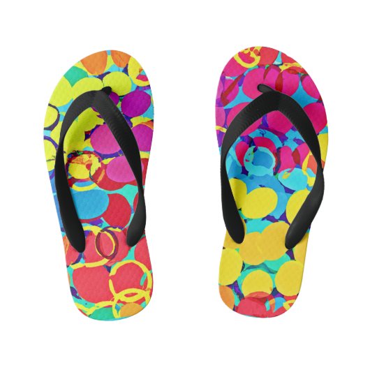 Farbenfrohe Stilelemente und Chic Spectrum Pattern Kinderbadesandalen (Fußbett)