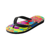 Farbenfrohe Stilelemente und Chic Spectrum Pattern Kinderbadesandalen (Schrägansicht)
