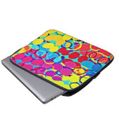 Farbenfrohe Stilelemente und Chic Spectrum Pattern Laptopschutzhülle (Vorne Knopf)