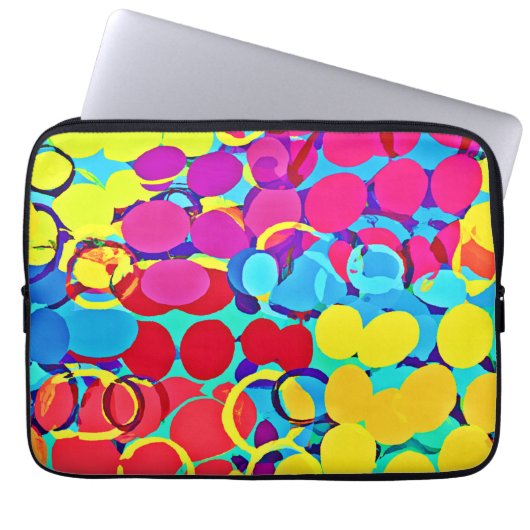 Farbenfrohe Stilelemente und Chic Spectrum Pattern Laptopschutzhülle (Vorderseite)