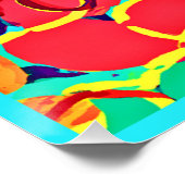 Farbenfrohe Stilelemente und Chic Spectrum Pattern Poster (Ecke)