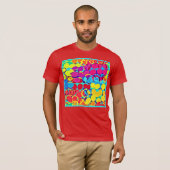 Farbenfrohe Stilelemente und Chic Spectrum Pattern T-Shirt (Vorne ganz)