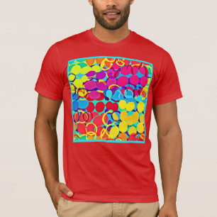 Farbenfrohe Stilelemente und Chic Spectrum Pattern T-Shirt