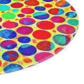 Farbenfrohe Stilelemente und elegantes Muster Schneidebrett (Ecke)