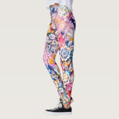Farbenfrohe Stilfeder Leggings (Links)