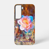 Farbenfrohe stilisierte Blume Akrylprint Samsung Galaxy Hülle (Rückseite)