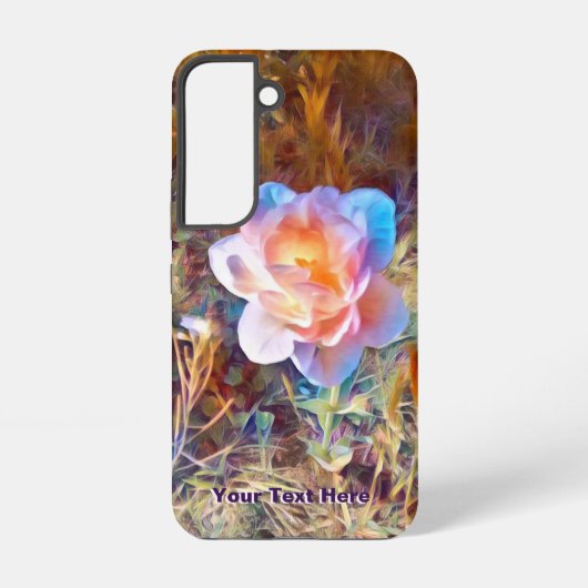 Farbenfrohe stilisierte Blume Akrylprint Samsung Galaxy Hülle (Rückseite)