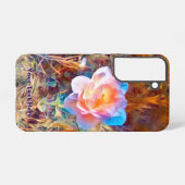 Farbenfrohe stilisierte Blume Akrylprint Samsung Galaxy Hülle (Rückseite (Horizontal))