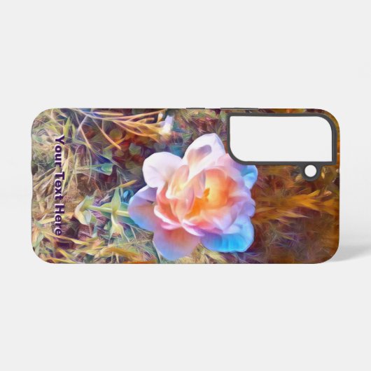 Farbenfrohe stilisierte Blume Akrylprint Samsung Galaxy Hülle (Rückseite (Horizontal))