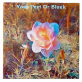 Farbenfrohe stilisierte Blume Fliese (Vorderseite)