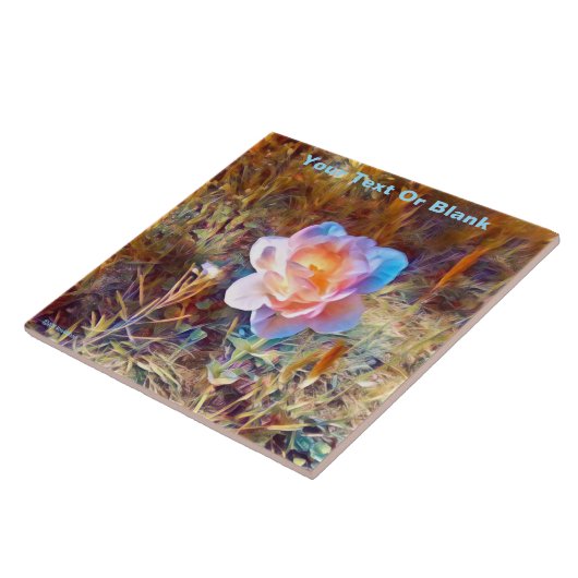 Farbenfrohe stilisierte Blume Fliese (Seite)