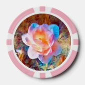 Farbenfrohe stilisierte Blume Pokerchips (Vorderseite)