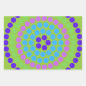 Farbenfrohe, stilvolle, einfache Muster Polka Dots Geschenkpapier Set (Vorderseite 3)