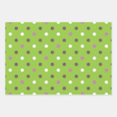 Farbenfrohe, stilvolle, einfache Muster Polka Dots Geschenkpapier Set (Vorderseite 2)