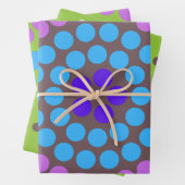 Farbenfrohe, stilvolle, einfache Muster Polka Dots Geschenkpapier Set (Beispiel)