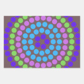 Farbenfrohe, stilvolle, einfache Muster Polka Dots Geschenkpapier Set (Vorderseite)