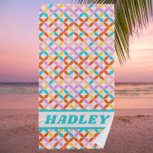 Farbenfrohe, stilvolle Girly Monogram