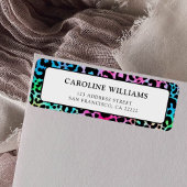 Farbenfrohe, stilvolle Leopard Texture Rücksendead