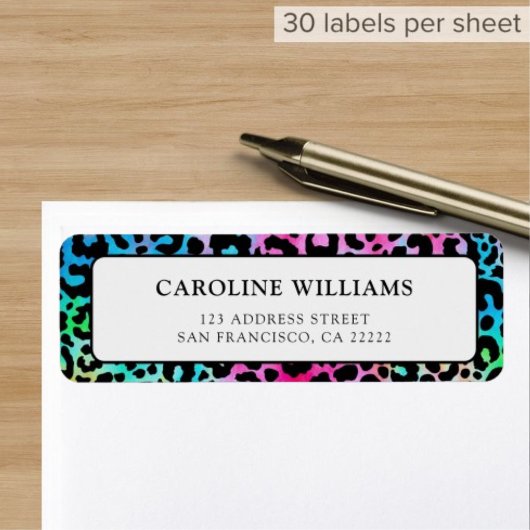 Farbenfrohe, stilvolle Leopard Texture Rücksendead