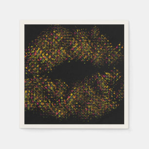 Farbenfrohe, stilvolle Lippen Serviette