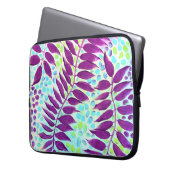 Farbenfrohe Stilvolle Moderne Vegetation Laptopschutzhülle (Vorderseite Links)