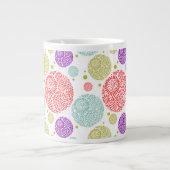 Farbenfrohe, stilvolle Retro-Muster Jumbo-Tasse (Vorderseite)