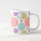 Farbenfrohe, stilvolle Retro-Muster Jumbo-Tasse (Rechts)