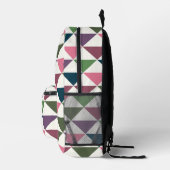 Farbenfrohe, stilvolle Trendy Monogram Initials Bedruckter Rucksack (Rechts)